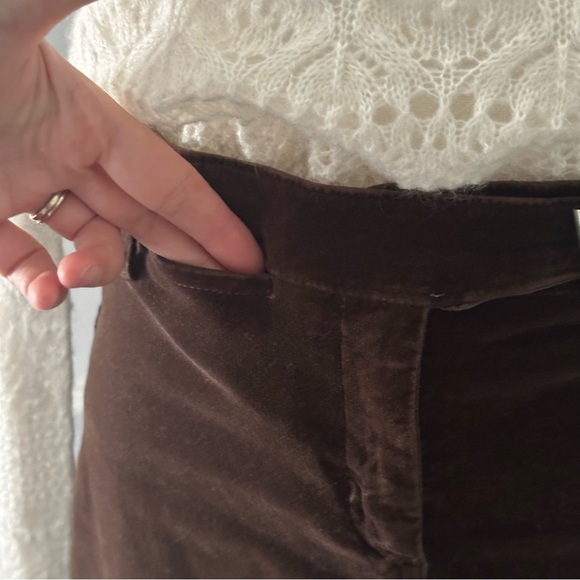 🤎 Velvet Brown with ribbon side stripe mini skirt - Picture 3 of 11